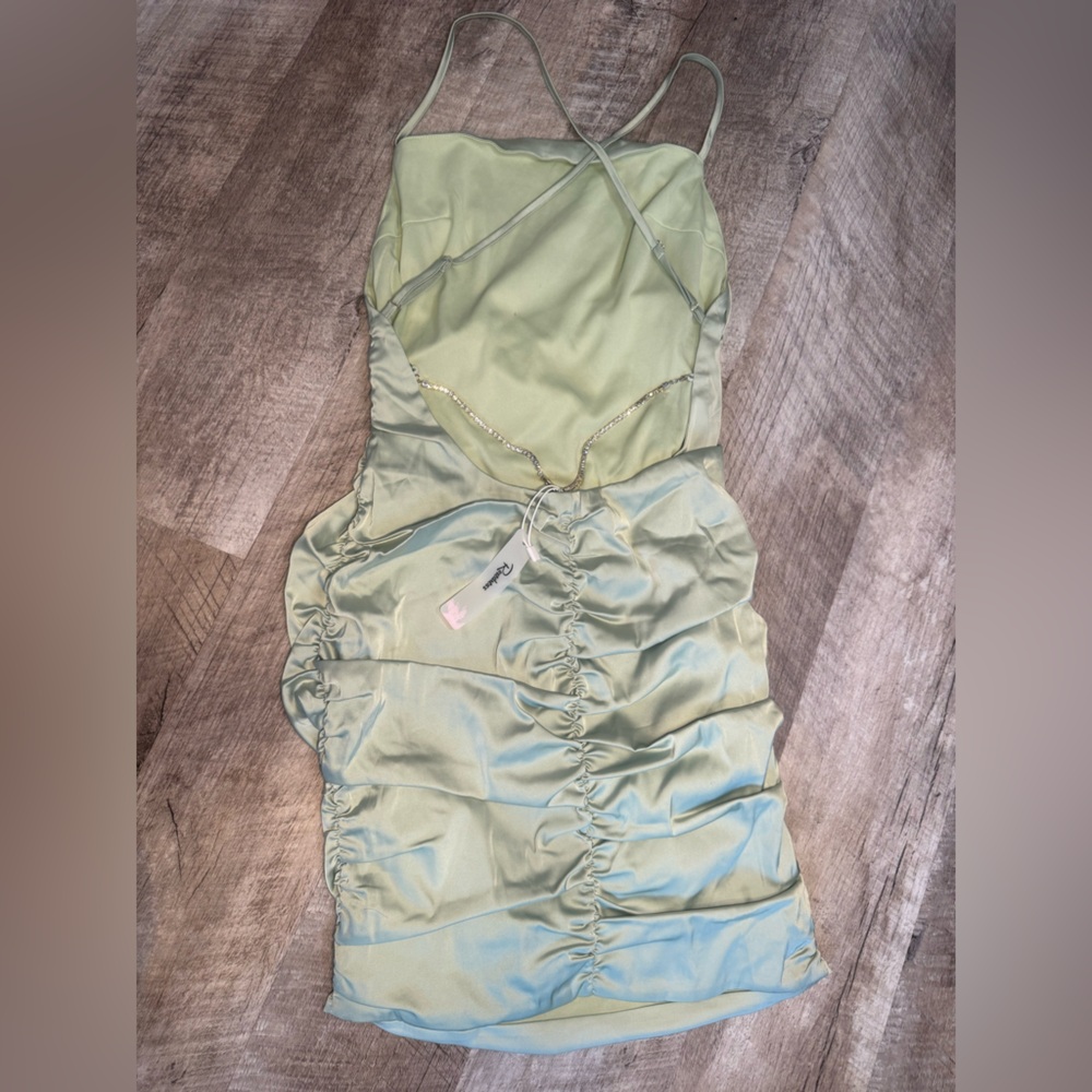 Rosedress NWT Size Small, mint green, skinny strap open back mini w/back detail - Picture 13 of 14